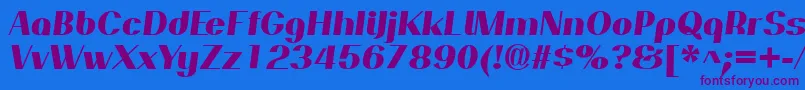 PassionsanspdapExtraboldit Font – Purple Fonts on Blue Background