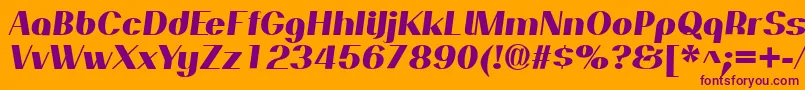 PassionsanspdapExtraboldit Font – Purple Fonts on Orange Background