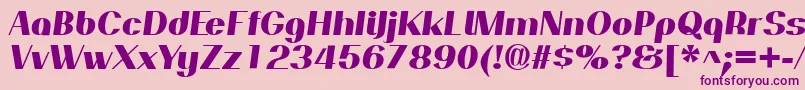 PassionsanspdapExtraboldit Font – Purple Fonts on Pink Background
