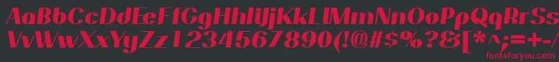 フォントPassionsanspdapExtraboldit – 黒い背景に赤い文字