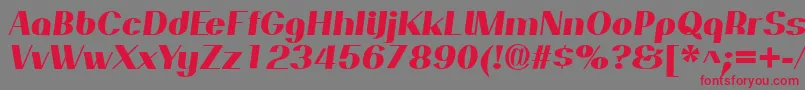 PassionsanspdapExtraboldit-Schriftart – Rote Schriften auf grauem Hintergrund