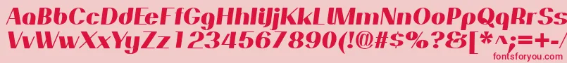 フォントPassionsanspdapExtraboldit – ピンクの背景に赤い文字
