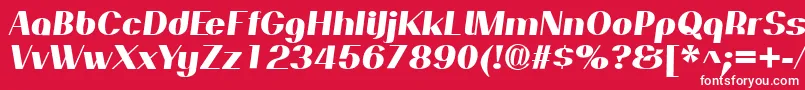 フォントPassionsanspdapExtraboldit – 赤い背景に白い文字