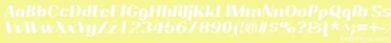 PassionsanspdapExtraboldit Font – White Fonts on Yellow Background