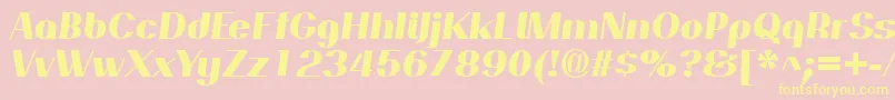 PassionsanspdapExtraboldit Font – Yellow Fonts on Pink Background