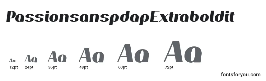PassionsanspdapExtraboldit Font Sizes