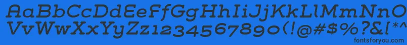 GroverSlabItalic Font – Black Fonts on Blue Background