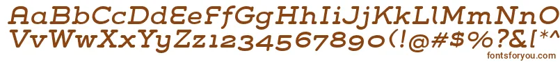 GroverSlabItalic-fontti – ruskeat fontit valkoisella taustalla