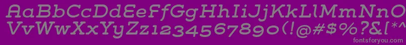 GroverSlabItalic Font – Gray Fonts on Purple Background