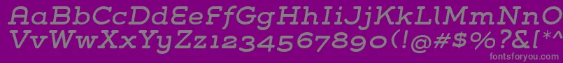 Weitere Informationen zur GroverSlabItalic-Schriftart GroverSlabItalic-Schriftart – Graue Schriften auf violettem Hintergrund