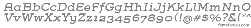 GroverSlabItalic Font – Gray Fonts on White Background