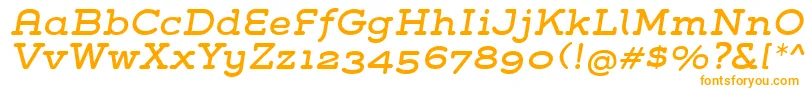 GroverSlabItalic Font – Orange Fonts on White Background