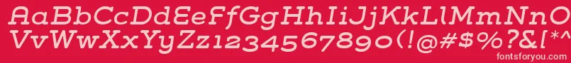 GroverSlabItalic Font – Pink Fonts on Red Background