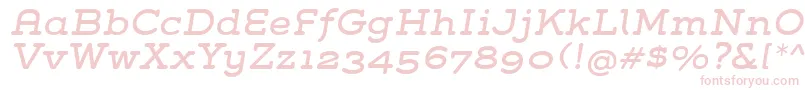 GroverSlabItalic Font – Pink Fonts on White Background