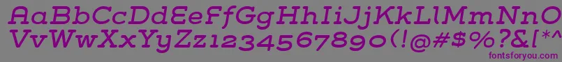 GroverSlabItalic Font – Purple Fonts on Gray Background