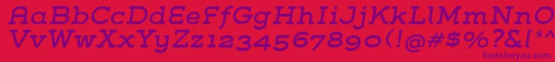 GroverSlabItalic Font – Purple Fonts on Red Background