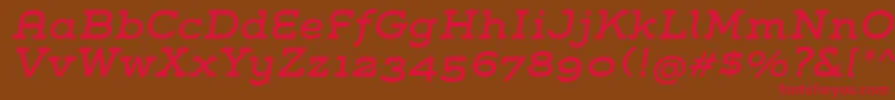 GroverSlabItalic Font – Red Fonts on Brown Background