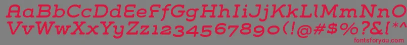 GroverSlabItalic Font – Red Fonts on Gray Background