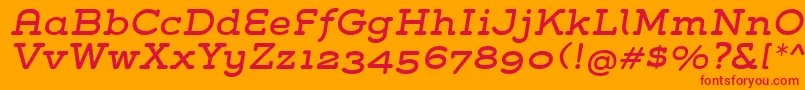 GroverSlabItalic Font – Red Fonts on Orange Background