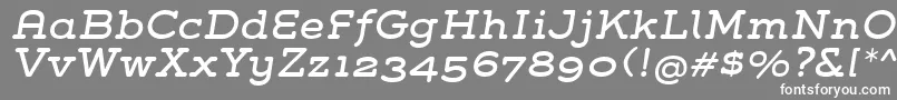GroverSlabItalic Font – White Fonts on Gray Background