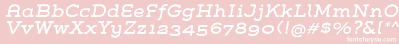 GroverSlabItalic Font – White Fonts on Pink Background