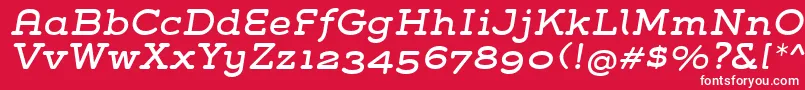 GroverSlabItalic Font – White Fonts on Red Background