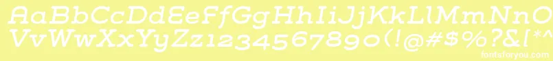 GroverSlabItalic Font – White Fonts on Yellow Background