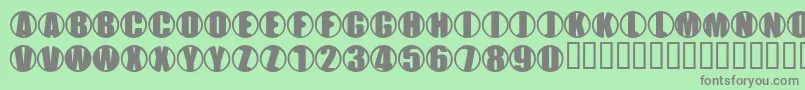 YchromeContained Font – Gray Fonts on Green Background