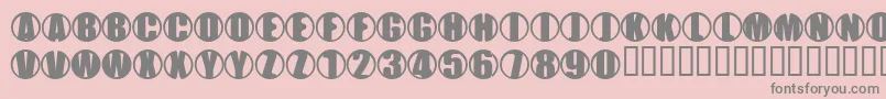 YchromeContained Font – Gray Fonts on Pink Background