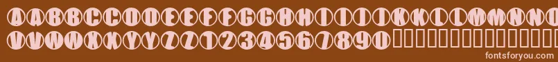 YchromeContained Font – Pink Fonts on Brown Background