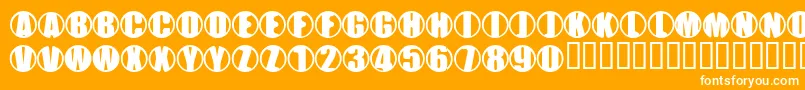 YchromeContained Font – White Fonts on Orange Background