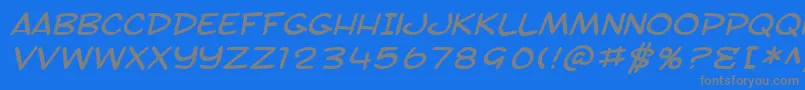 Шрифт SfToontimeExtendedItalic – серые шрифты на синем фоне
