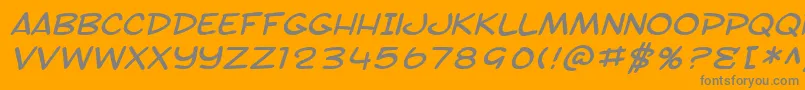 SfToontimeExtendedItalic Font – Gray Fonts on Orange Background