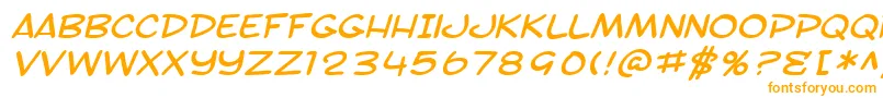 SfToontimeExtendedItalic-Schriftart – Orangefarbene Schriften