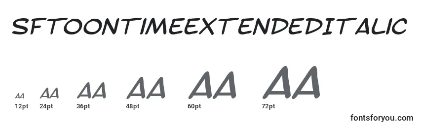 SfToontimeExtendedItalic Font Sizes