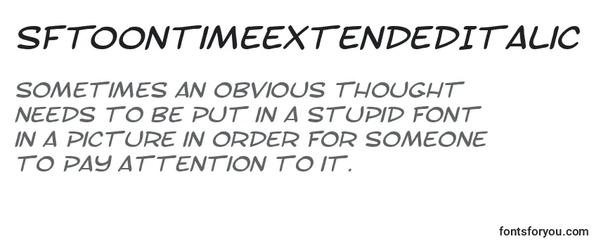 Review of the SfToontimeExtendedItalic Font