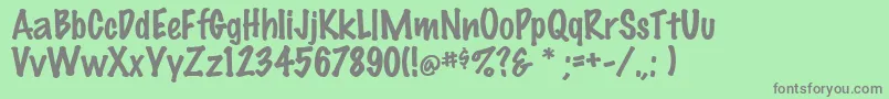 FeltRegular Font – Gray Fonts on Green Background