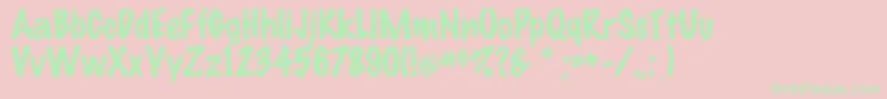 FeltRegular-Schriftart – Grüne Schriften auf rosa Hintergrund
