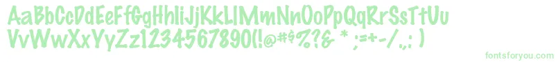 FeltRegular Font – Green Fonts on White Background