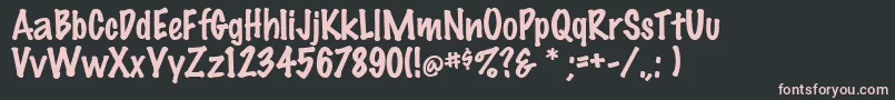 FeltRegular Font – Pink Fonts on Black Background