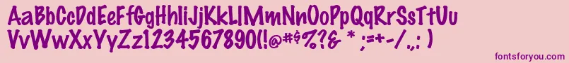 FeltRegular Font – Purple Fonts on Pink Background