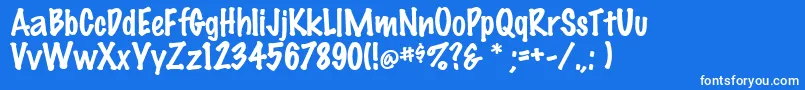 FeltRegular Font – White Fonts on Blue Background
