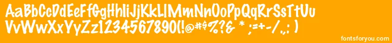 FeltRegular Font – White Fonts on Orange Background
