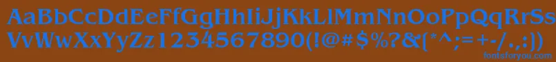 BenguiatstdMedium Font – Blue Fonts on Brown Background