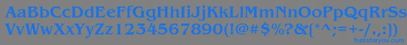 フォントBenguiatstdMedium – 灰色の背景に青い文字