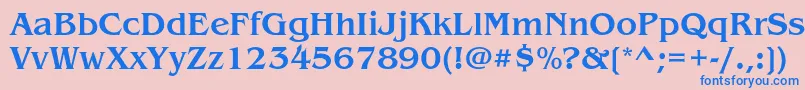 BenguiatstdMedium Font – Blue Fonts on Pink Background