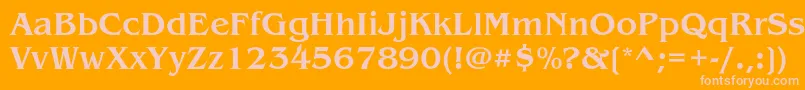 BenguiatstdMedium Font – Pink Fonts on Orange Background