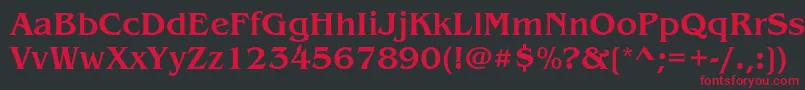 Шрифт BenguiatstdMedium – красные шрифты на чёрном фоне