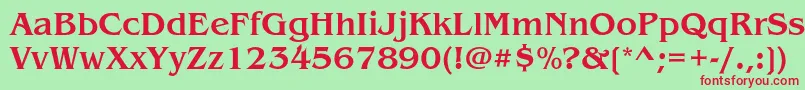 BenguiatstdMedium Font – Red Fonts on Green Background