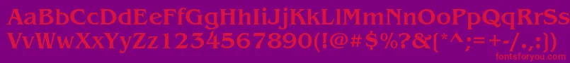 BenguiatstdMedium Font – Red Fonts on Purple Background